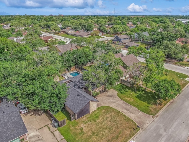 aerial view featuring a residential view