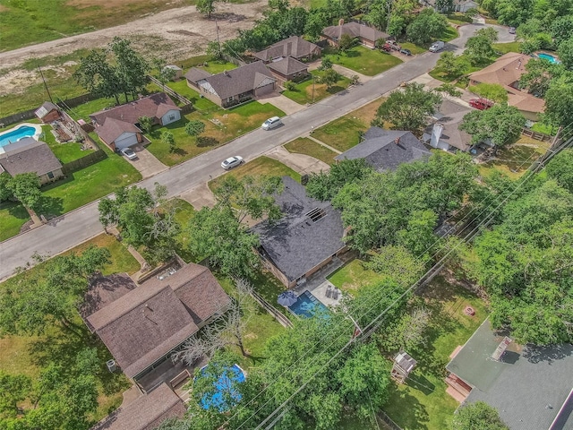 bird's eye view with a residential view