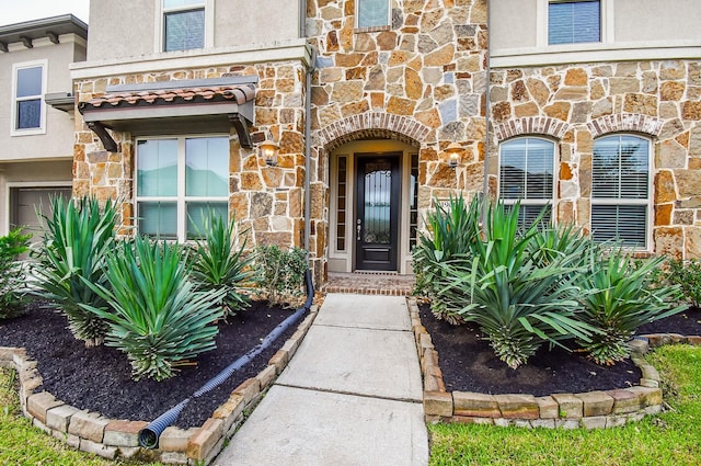 19019 Kimber Creek Ln, Cypress, TX 77429 - entrance to property featuring stone siding and stucco siding