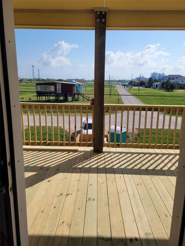528 Thunder Rd, Surfside Beach, TX 77541 - wooden terrace with a lawn