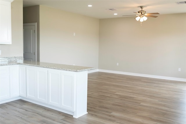 528 Thunder Rd, Surfside Beach, TX 77541 - unfurnished room with light wood-type flooring, recessed lighting, and a ceiling fan