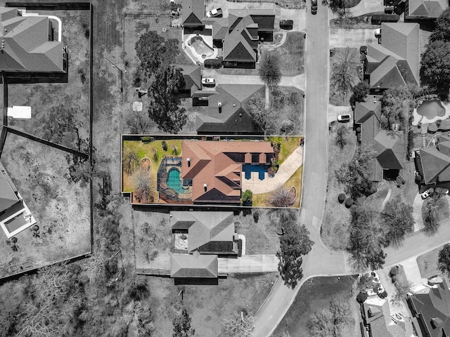 12722 Longmire Way, Conroe, TX 77304 - aerial perspective of suburban area with property parcel outlined