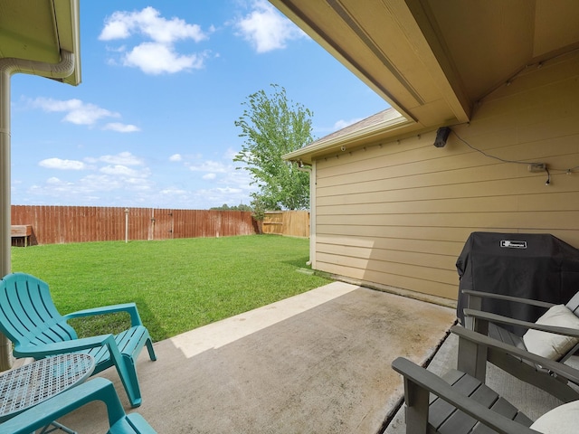 view of patio / terrace featuring a fenced backyard