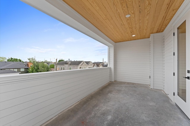 balcony featuring a residential view