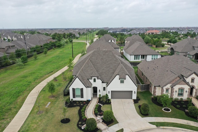 aerial view featuring a residential view