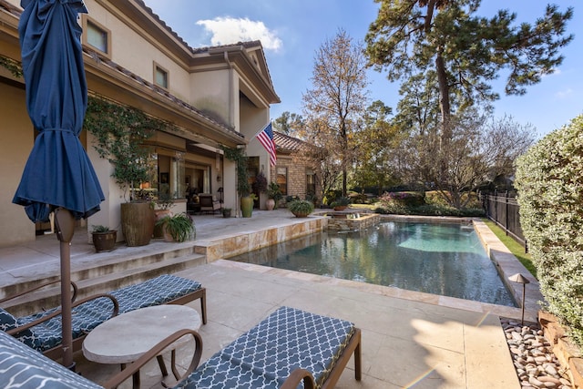 3034 Serena Vista Way, Houston, TX 77068 - view of pool featuring a patio area, fence, and a pool with connected hot tub