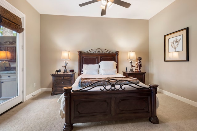 3034 Serena Vista Way, Houston, TX 77068 - bedroom featuring light colored carpet, baseboards, and a ceiling fan