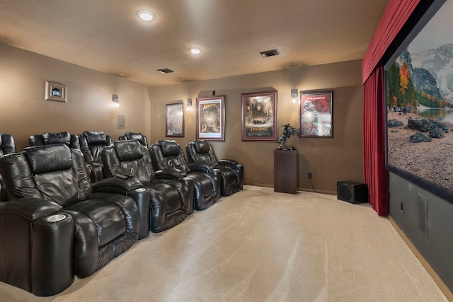 3034 Serena Vista Way, Houston, TX 77068 - carpeted home theater with baseboards and recessed lighting