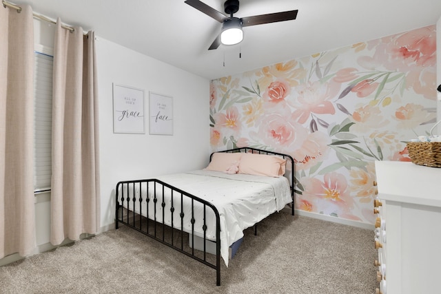 29823 Case Canyon Ln, Katy, TX 77494 - bedroom featuring baseboards, ceiling fan, and carpet flooring