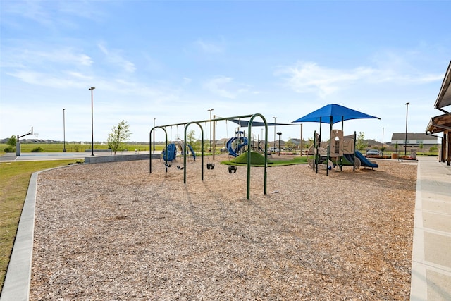 view of community jungle gym