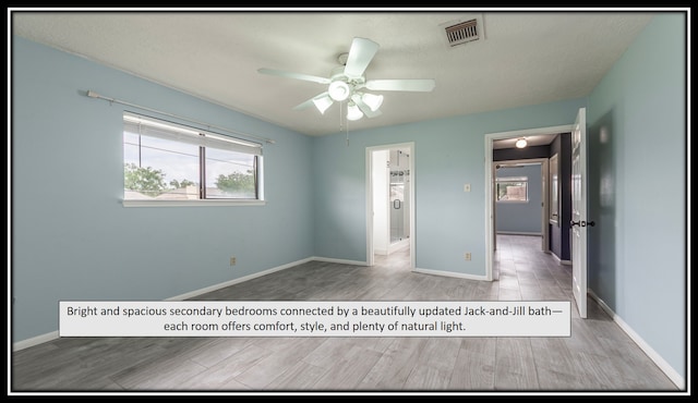 6627 Gleneagles Dr, Pasadena, TX 77505 - unfurnished bedroom featuring baseboards, wood finished floors, and visible vents