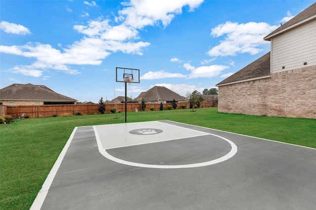 6006 Henry Hamlet Dr, Conroe, TX 77304 - view of basketball court featuring basketball hoop