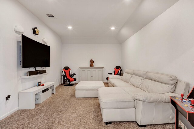 6006 Henry Hamlet Dr, Conroe, TX 77304 - living room featuring carpet, recessed lighting, and baseboards