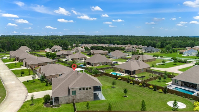 6006 Henry Hamlet Dr, Conroe, TX 77304 - aerial view of residential area with a forest