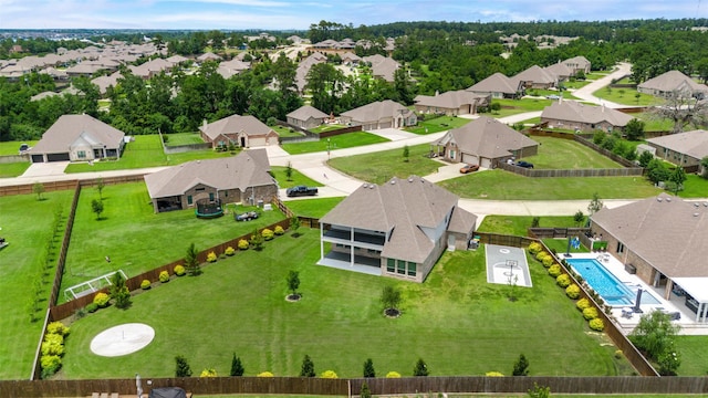 6006 Henry Hamlet Dr, Conroe, TX 77304 - aerial perspective of suburban area with a pool