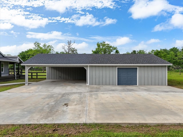 14800 Tallow St, Santa Fe, TX 77517 - garage with a garage and fence