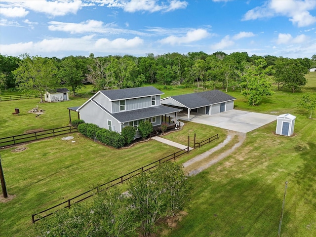 14800 Tallow St, Santa Fe, TX 77517 - birds eye view of property featuring a wooded view