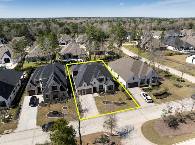 208 S Empress Green Pl, Montgomery, TX 77316 - birds eye view of property featuring a residential view