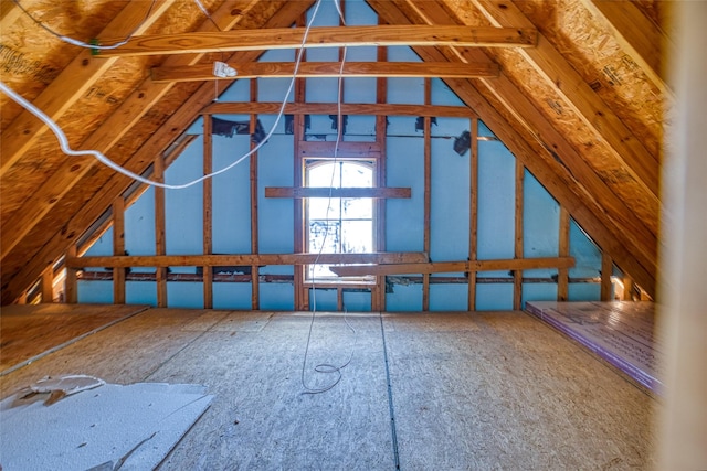 view of attic