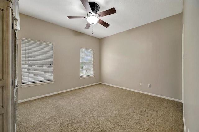 13538 Scenic Glade Dr, Houston, TX 77059 - carpeted empty room with ceiling fan and baseboards