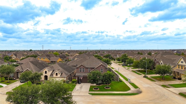 bird's eye view with a residential view