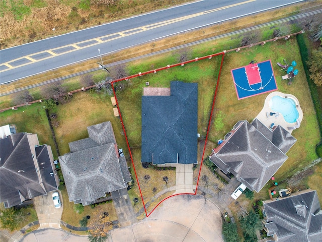 birds eye view of property