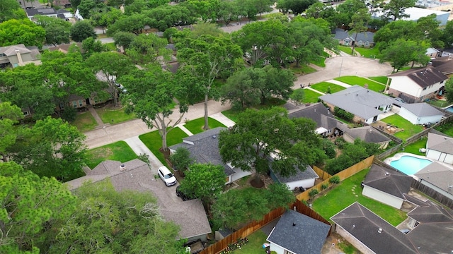 aerial view with a residential view