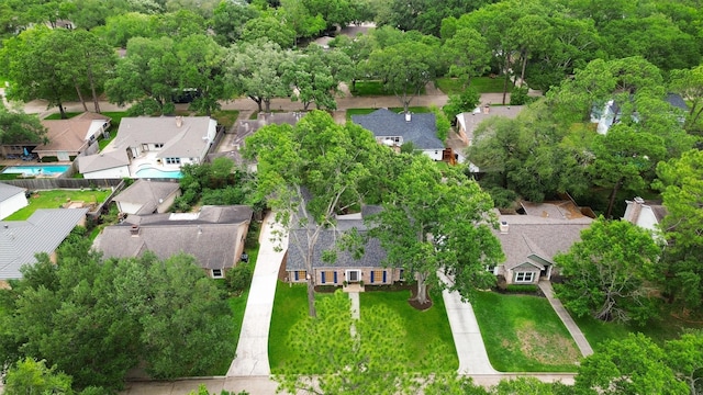 drone / aerial view with a residential view