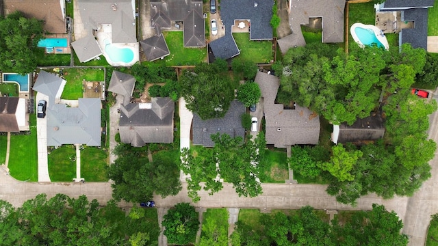 drone / aerial view featuring a residential view