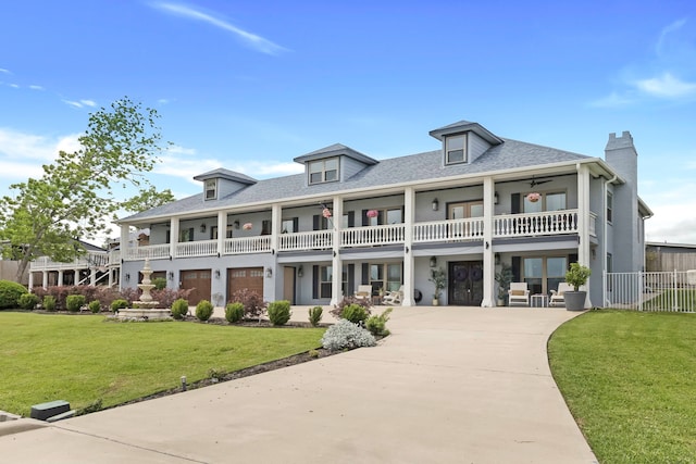 exterior space featuring fence and driveway