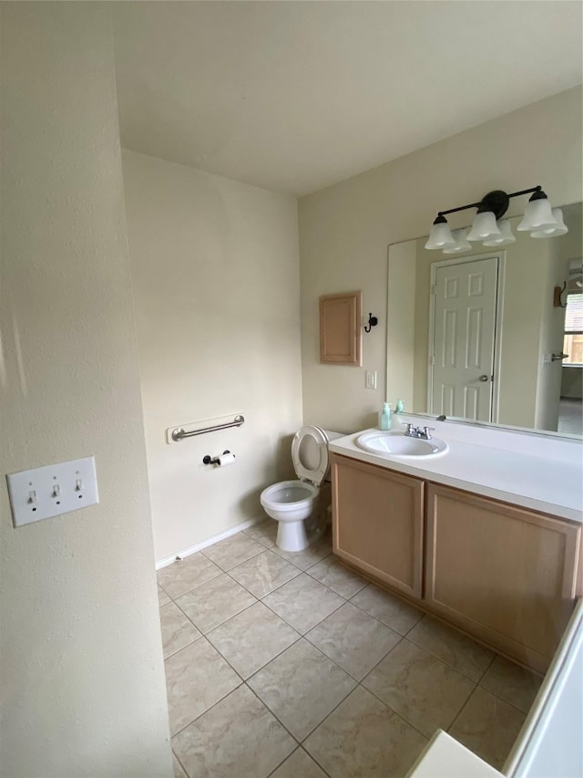 3006 Red Stag Pass, Missouri City, TX 77459 - bathroom with toilet, tile patterned flooring, and vanity