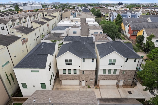 drone / aerial view with a residential view