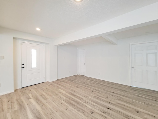 5703 Fraser Ave, Galveston, TX 77551 - foyer featuring recessed lighting and light wood finished floors