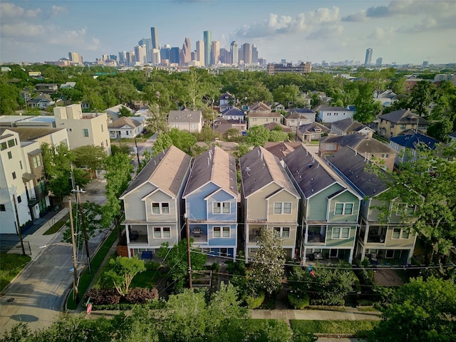 228 E Woodland St, Houston, TX 77009 - bird's eye view with a city view and a residential view