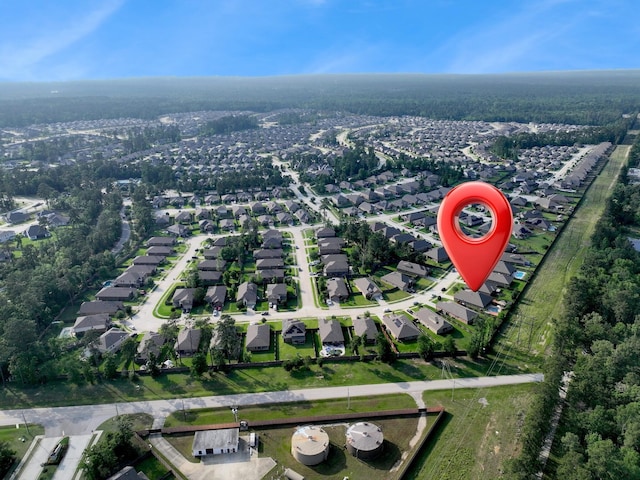 aerial view with a residential view