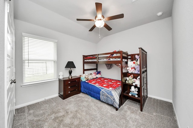bedroom with carpet flooring, baseboards, and multiple windows