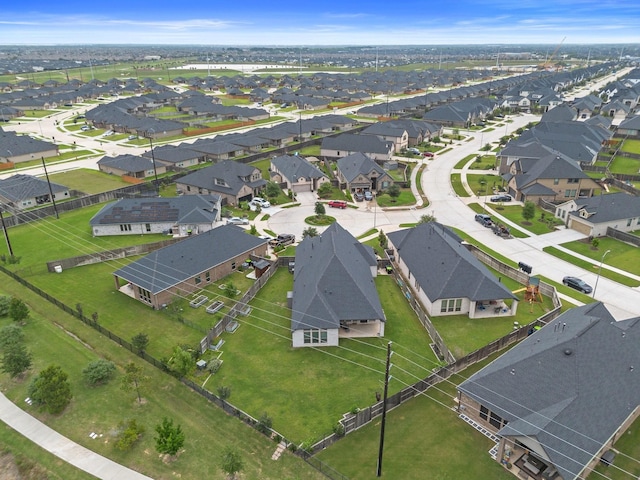bird's eye view with a residential view