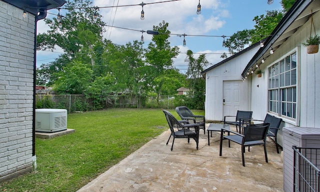 view of patio featuring a fenced backyard