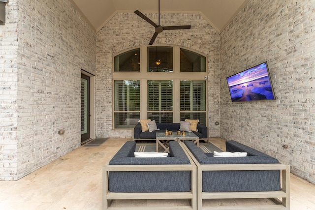 view of patio with outdoor lounge area