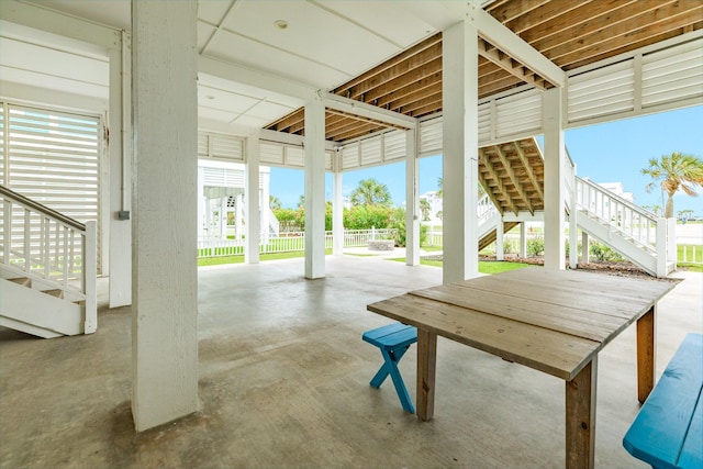view of sunroom