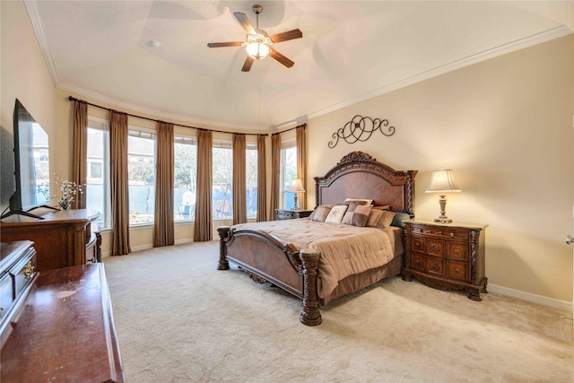 28202 Rippling Brook Ln, Fulshear, TX 77441 - bedroom featuring crown molding, light colored carpet, and multiple windows