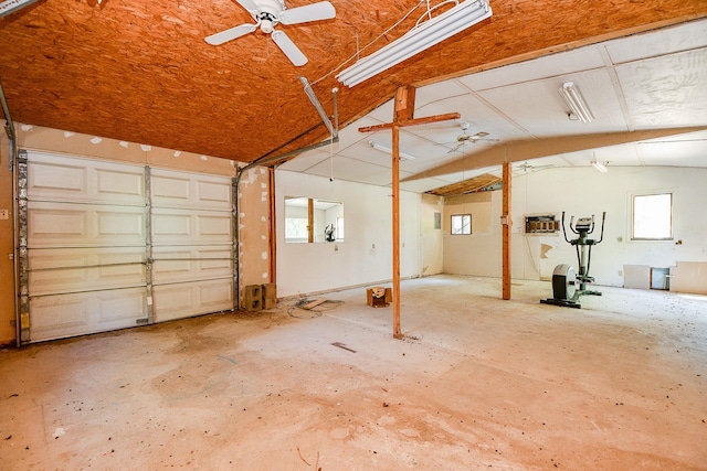 406 Hidden Creek Cir, Sealy, TX 77474 - garage with ceiling fan