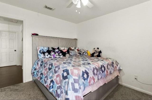 1942 Macondray Dr, Humble, TX 77396 - bedroom with baseboards, carpet flooring, attic access, and visible vents