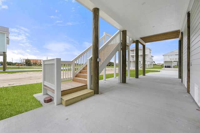 4042 Miramar Ct, Galveston, TX 77554 - view of patio with stairs