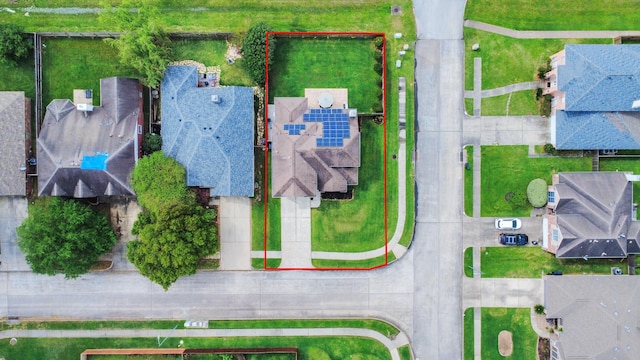 bird's eye view featuring a residential view