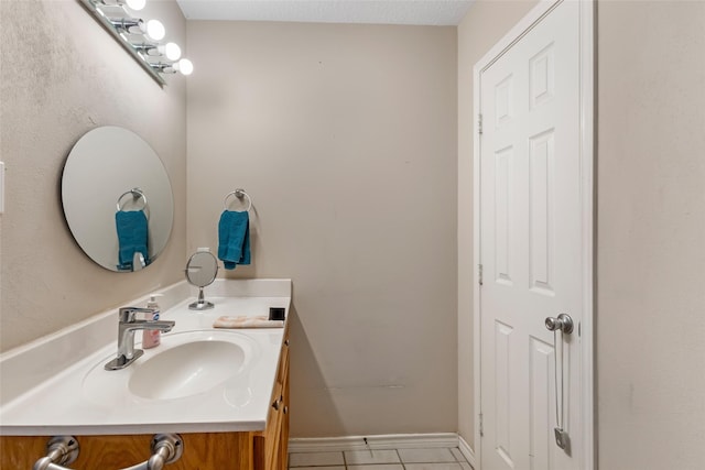 bathroom featuring vanity and tile patterned floors