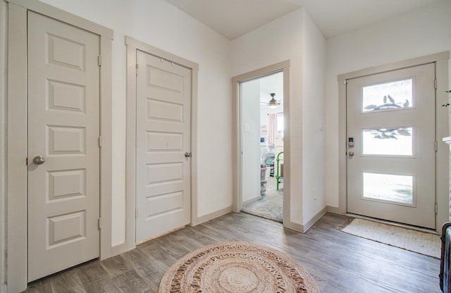14543 Rain Tree Dr, Baytown, TX 77523 - entrance foyer featuring light wood-type flooring and baseboards
