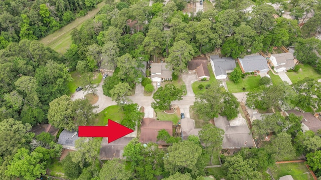 aerial view with a residential view