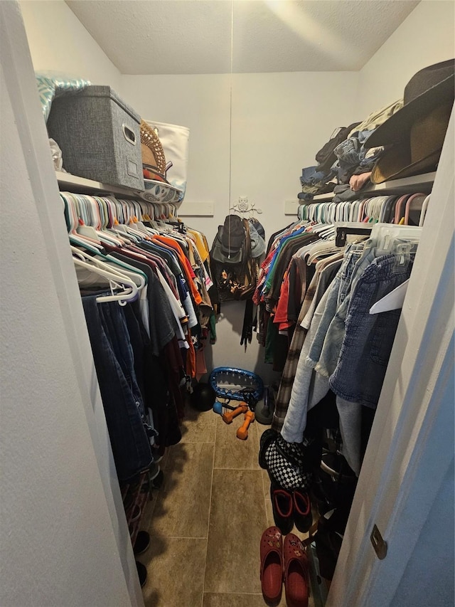 view of walk in closet
