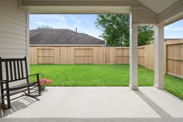 view of patio / terrace with a fenced backyard